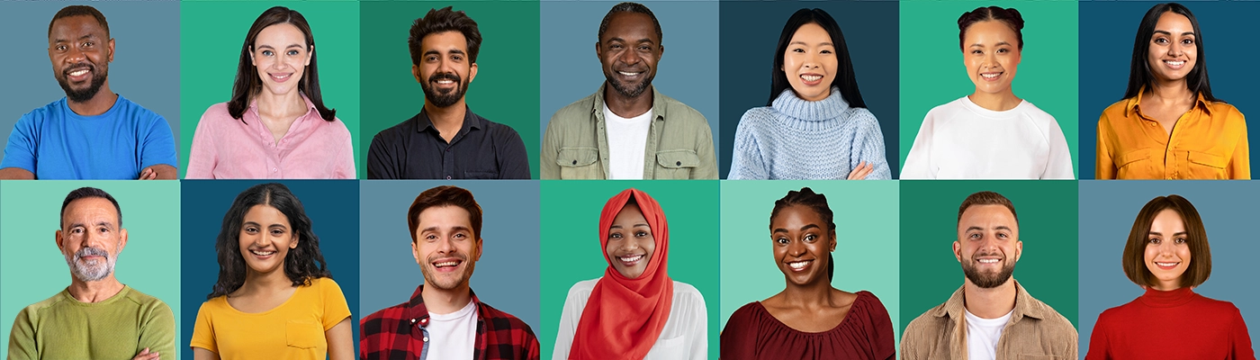 diverse group of peer portraits